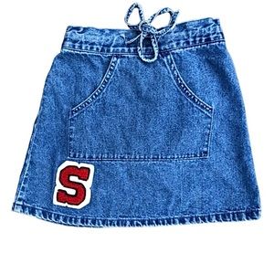 Girls Denim Varsity Skirt SZ 4T! EUC!
